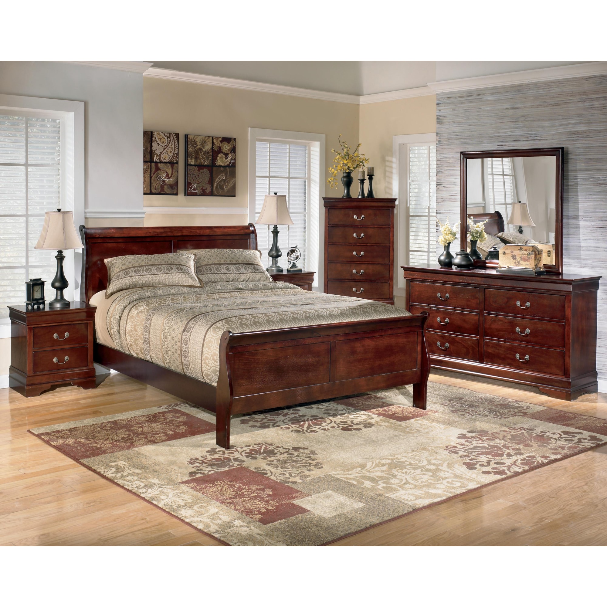 Signature Design by Ashley Alisdair B376B12 Queen Sleigh Bed, Dresser